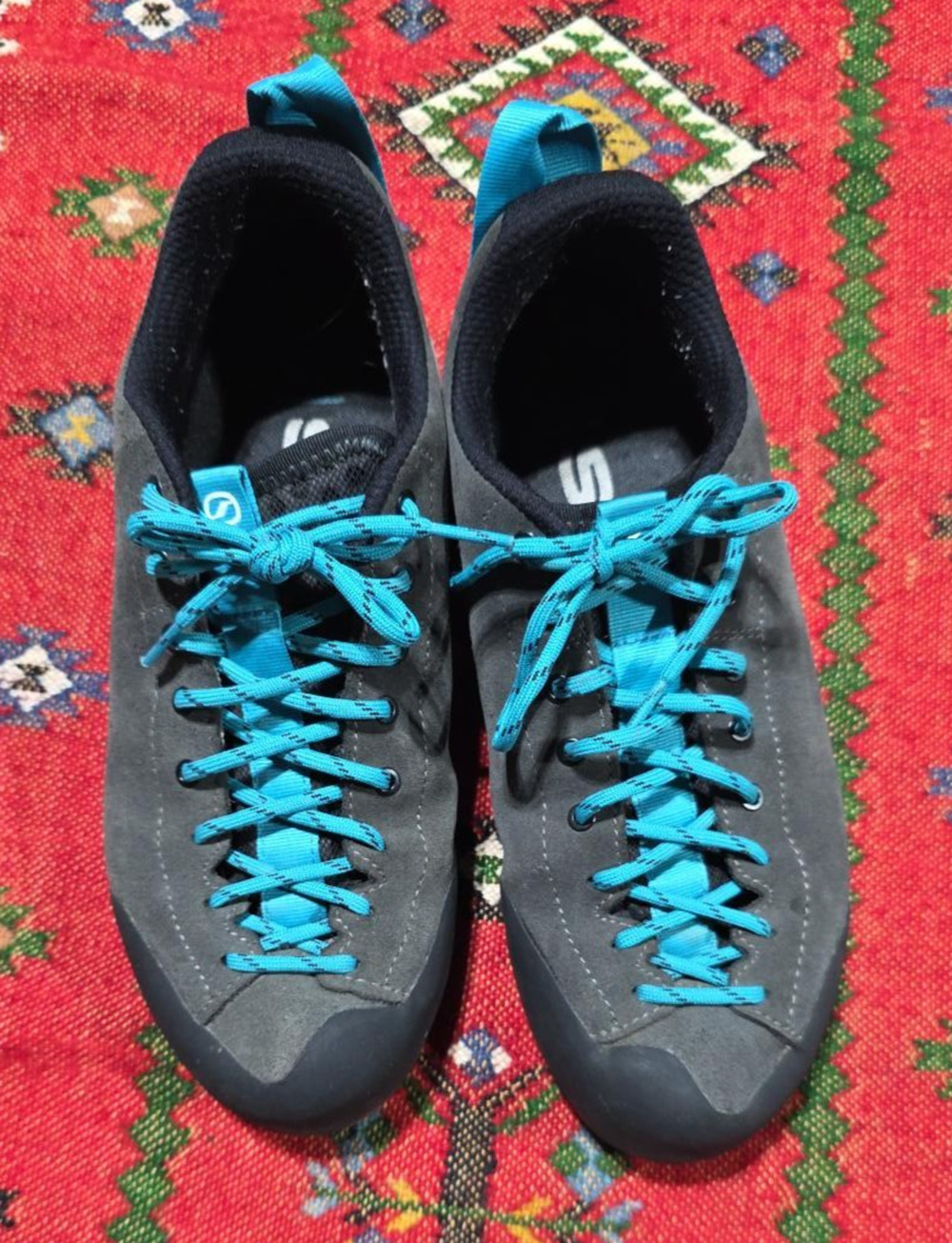 Scarpa Gecko Approach Shoes Mens 8 Womens 9 EU41 Suede Hiking Climbing Gray Blue